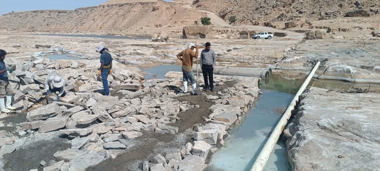 مرمت و بازسازی آبنمای ۶۰ متری منطقه عشایری کلخنگک هفتکل با هدف پیشگیری از خسارات سیلاب